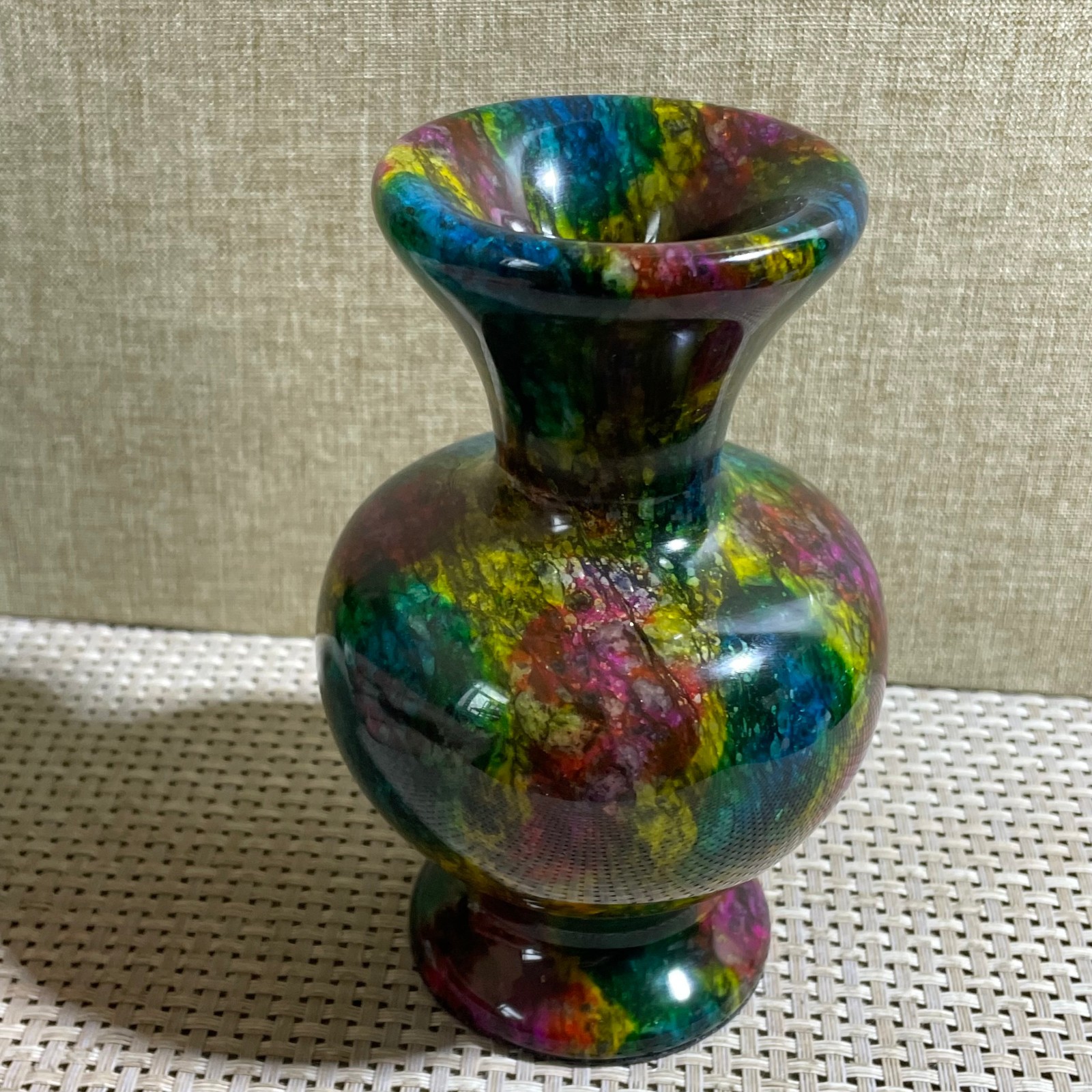871g Seven Colors Jade vase specimen Decorative -Taiwan China