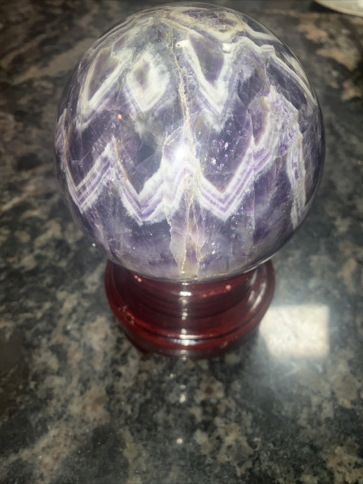 Big Amethyst Smooth With Free Velvet Wood Stand *RARE FOR PRICE*