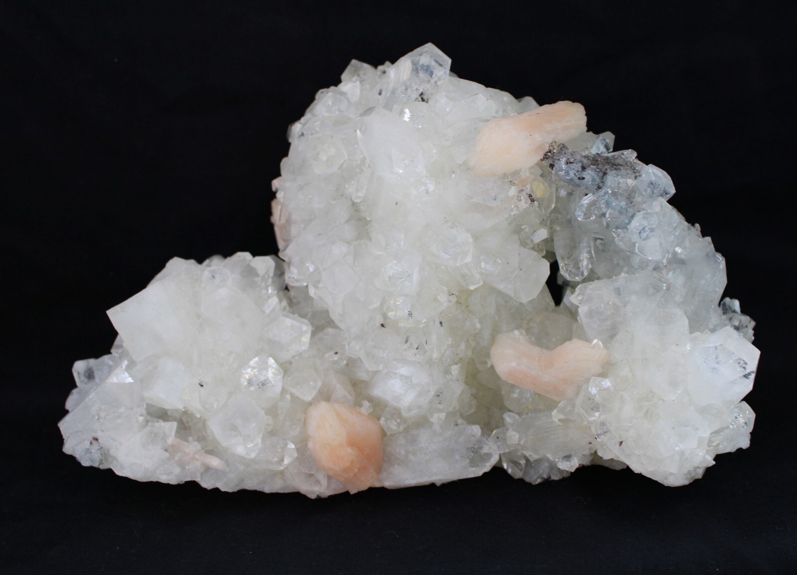 Apophyllite Crystals With Stilbite On Milky Coral Matrix Minerals Specimen