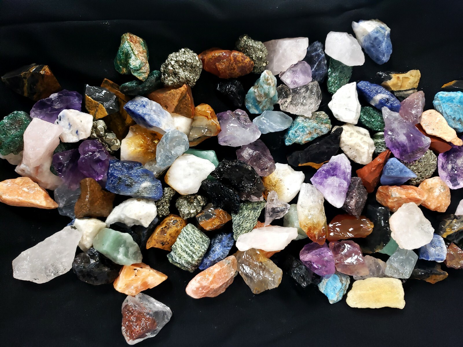 Raw Crystal Chunks – 1″ to 2″ Assorted Crystals Bulk – Rough Gems Stones Mix Lot