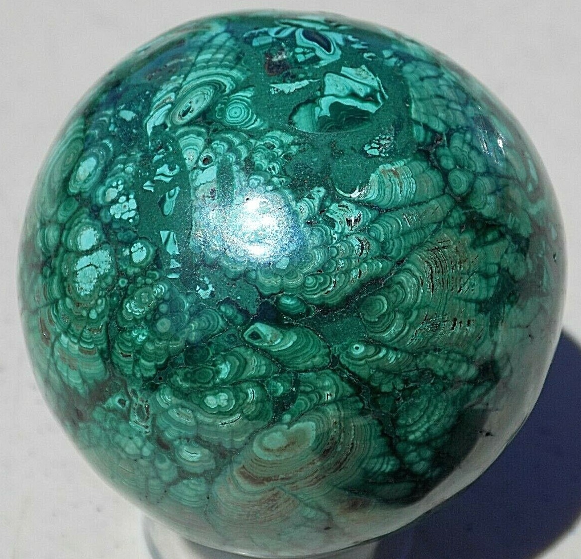 MALACHITE MARBLE HANDMADE SPHERE CONGO SPECIMEN 56mm 2 3/16” 8482