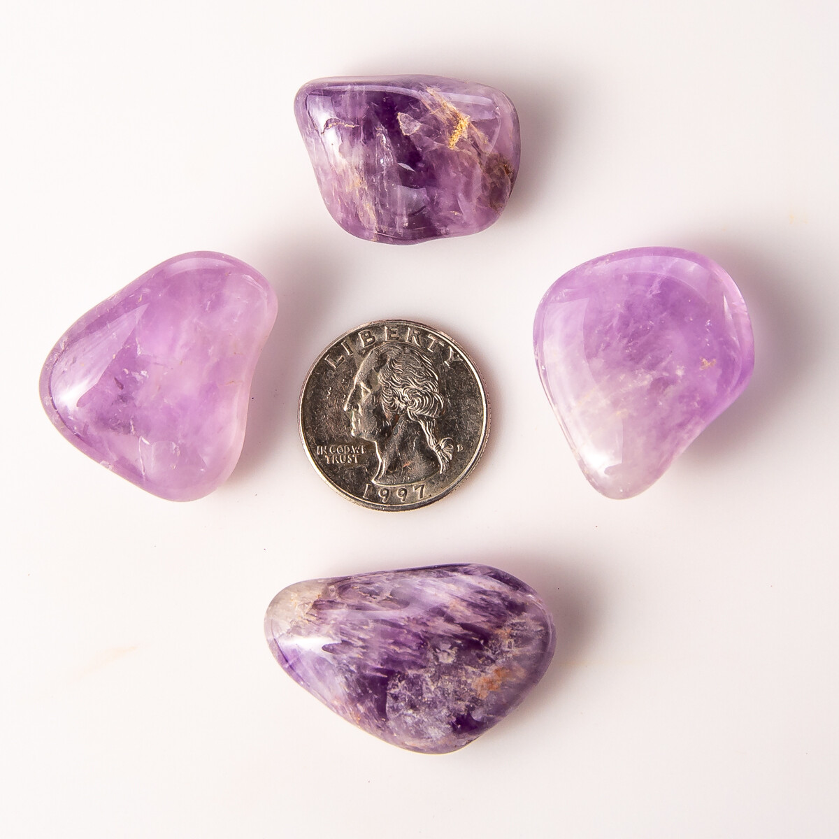 1/4 lb Tumbled Maraba Amethyst Gemstone Crystals 5-15 Stones Gem Rock Specimens