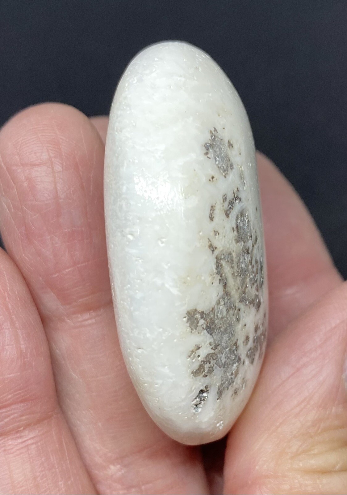 Scolecite Palm Stone From India 38g 1 1/2in “B” Grade Reiki