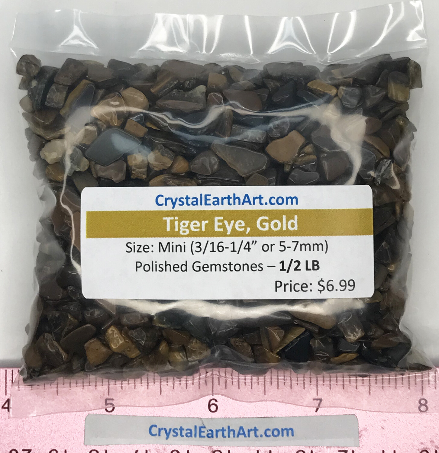 Tiger Eye Gold Mini ( size 3/16″ to 1/4″ or 5-7mm) 1/2 lb