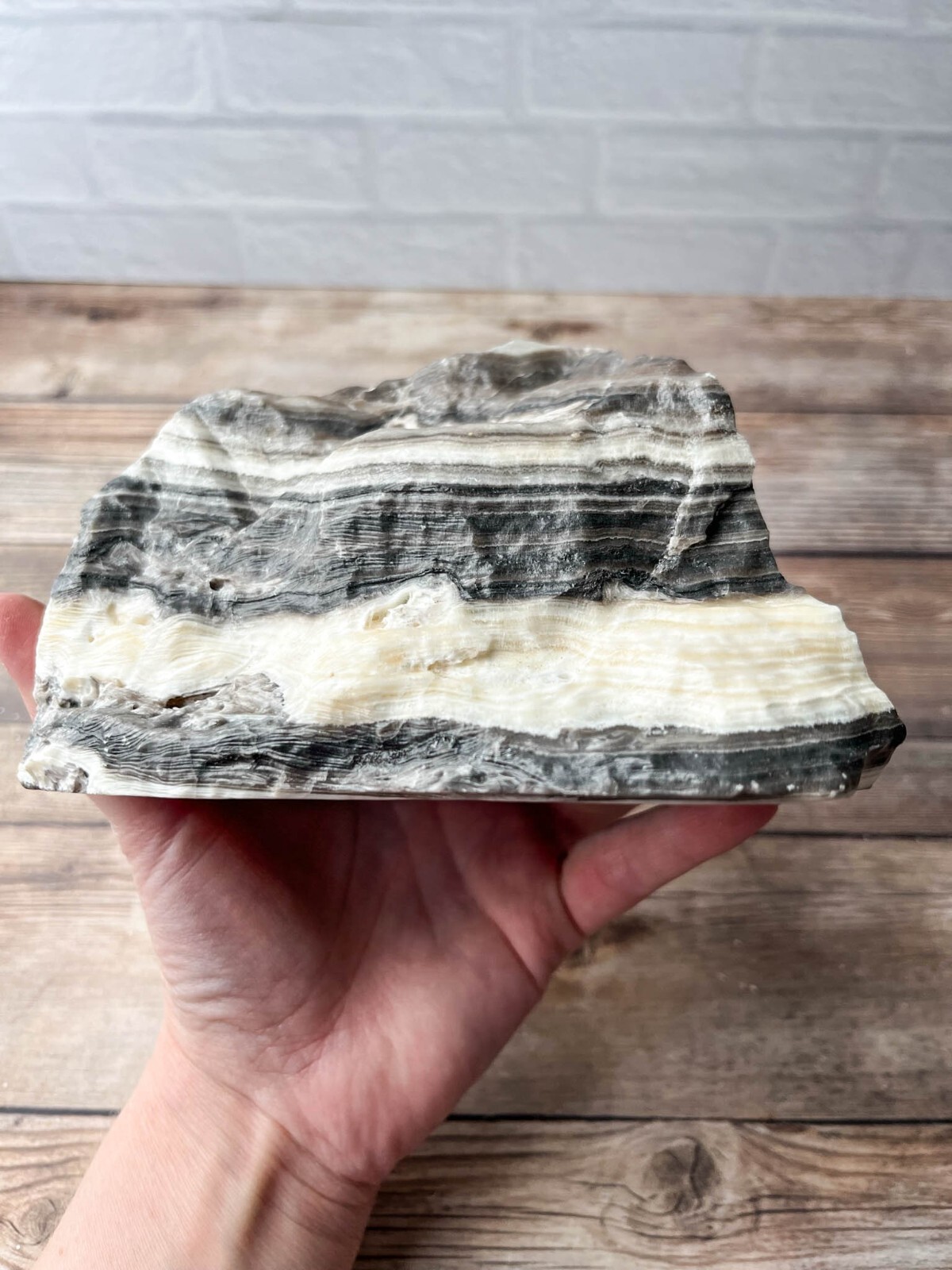Zebra Calcite , 3 lb 3.2 oz Mexican Raw Rough
