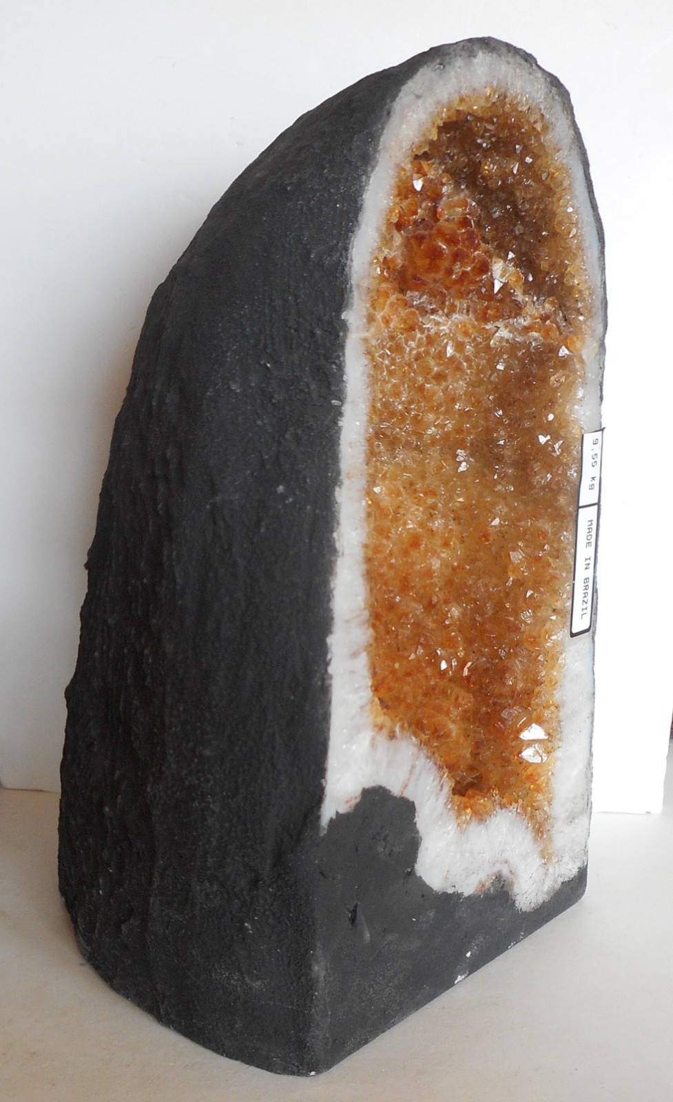 Natural Citrine Quartz Crystal Cluster Geode. Healer . 11.5″ Tall . 21 Pounds