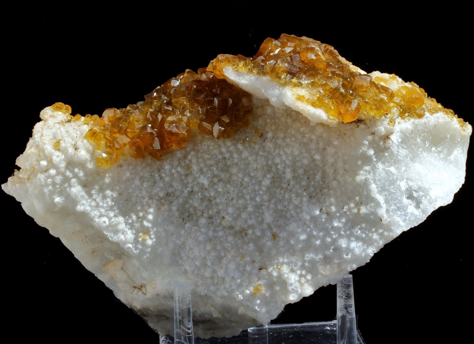 3.0Lbs Super Bright Golden Barite Crystals on White Quartz Mineral Specimen!