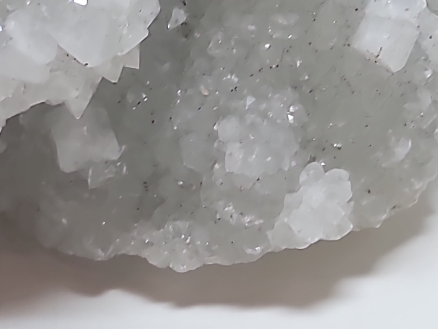 Quartz Druzy Crystal on Moonstone Raw Natural Mineral 3.75″ x 2.5″ x 1.75″