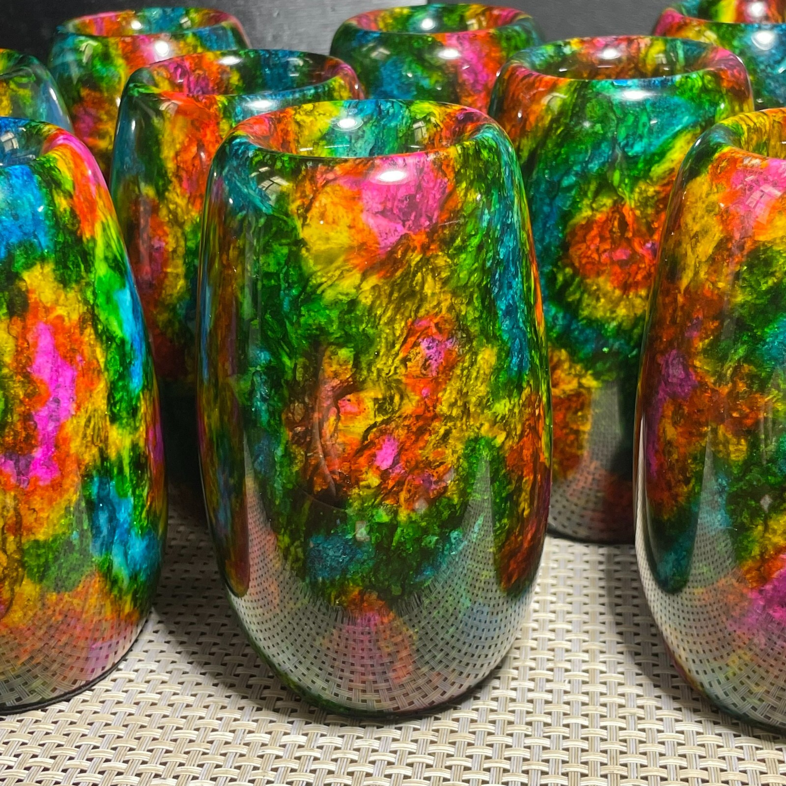 1pcs “Seven Colors Jade” vase specimen -Taiwan China about 1000g 128mm random