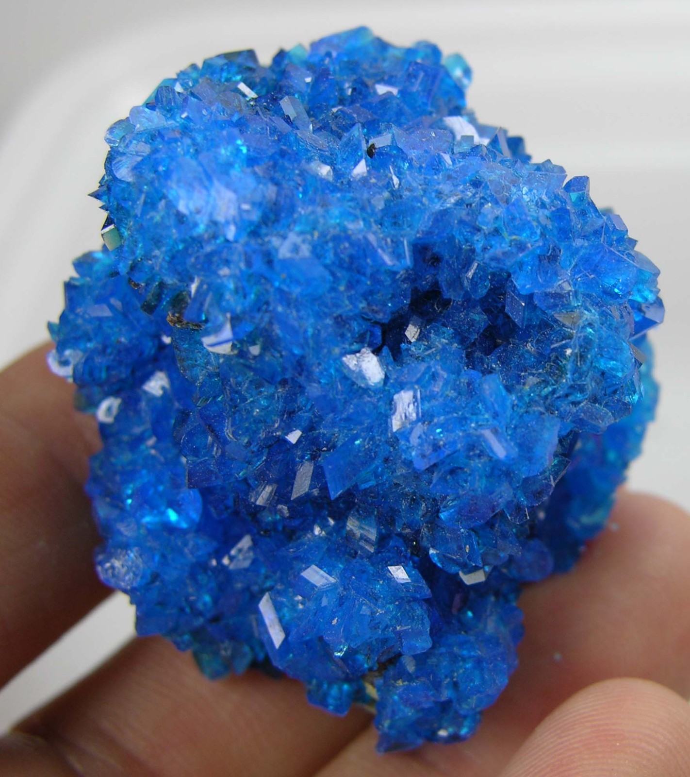 #4 1 1/2 in Poland Lab Grown Raw Chalcanthite Crystal Cluster Specimen 39mm