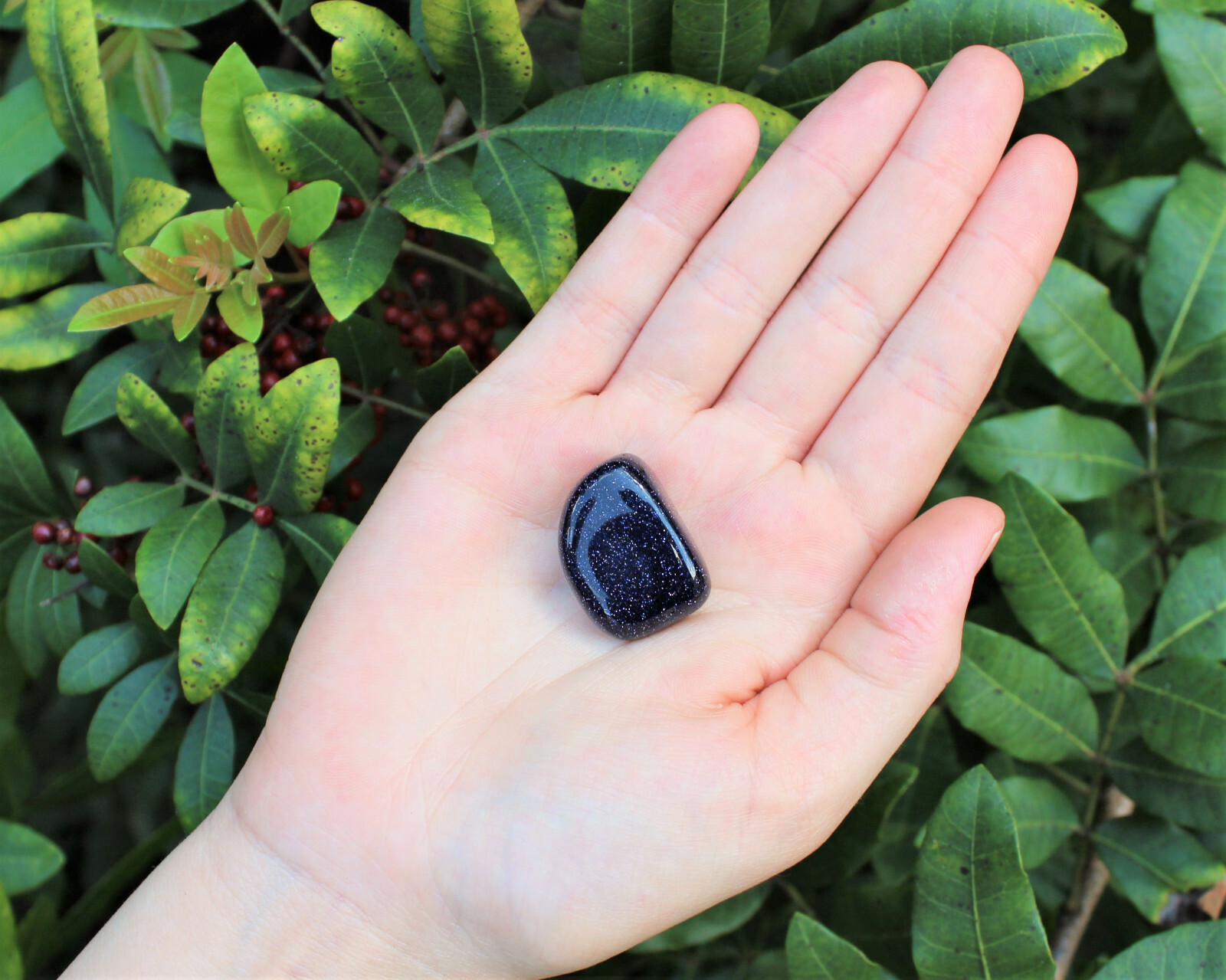 1/4 lb Lot Blue Goldstone Tumbled Stones (Crystal Healing Reiki Chakra) 4 oz