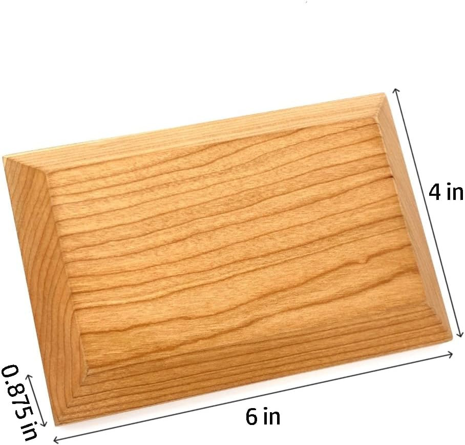 Solid Cherrywood Pedestal, Rectangular Wood Display Base with Bevel, Modern Farm