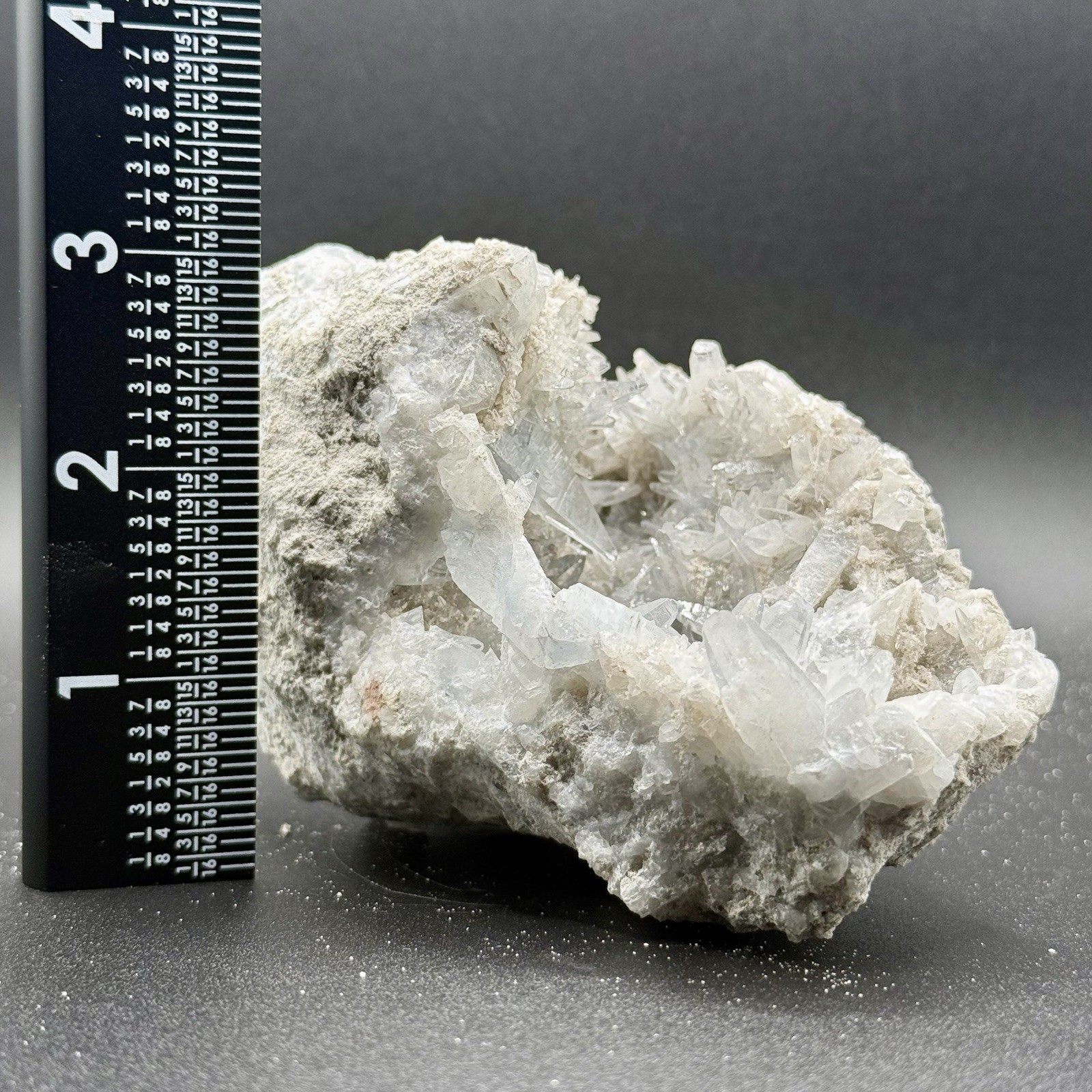 Ultra-light Blue Celestine Geode Crystal – Rare – Display Specimen
