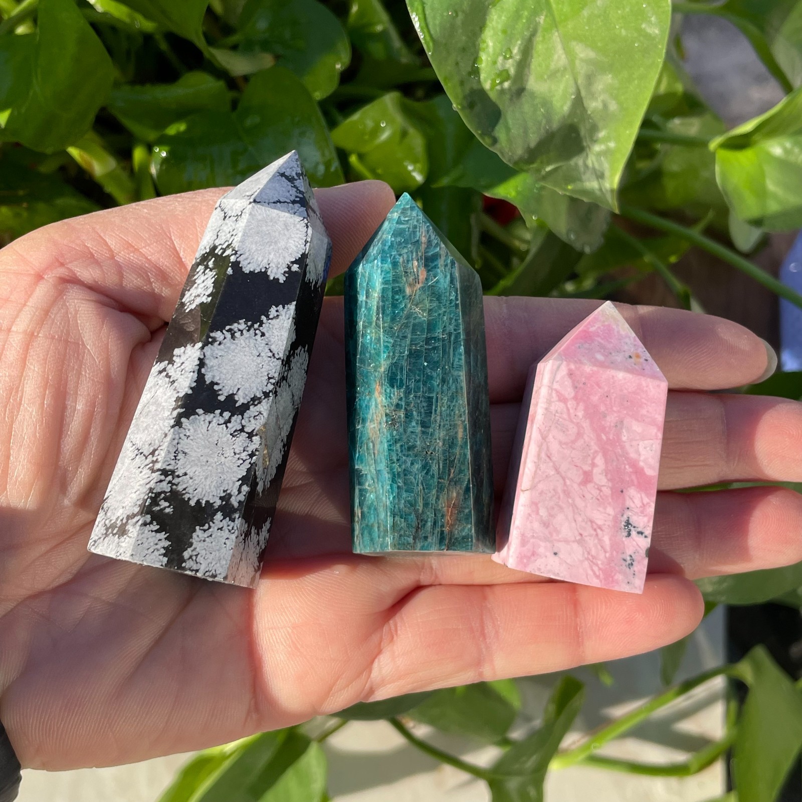16pcs A LOT Natural quartz obelisk crystal WAND point healing random