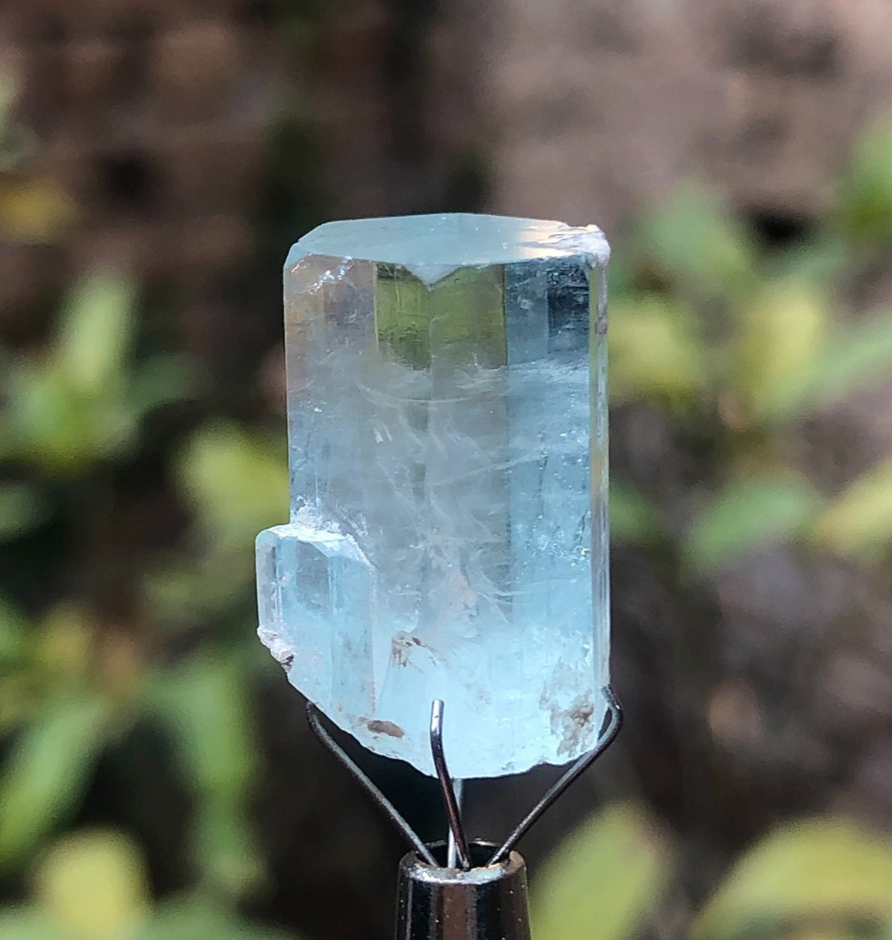 25 Carat Terminated Sky Blue Aquamarine Crystal From Pakistan