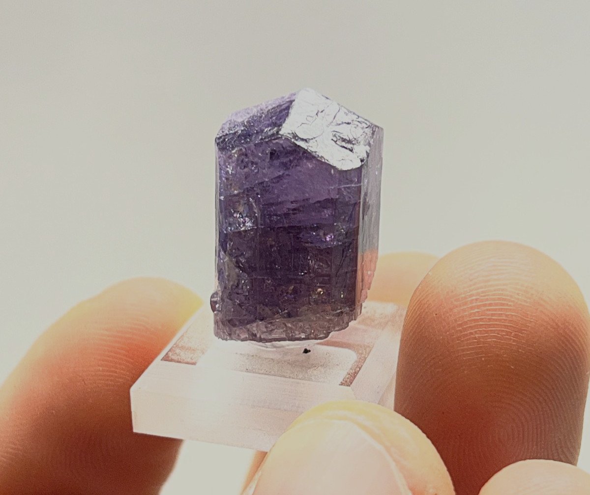 UV Reactive Purple SCAPOLITE Crystal *Gemmy* Mounted Thumbnail – Badakhshan