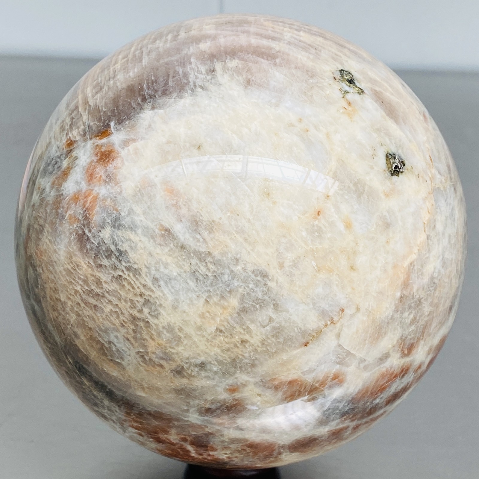 Natural Gray moonstone sphere quartz Crystal ball Healing 3720G (8.2LB)