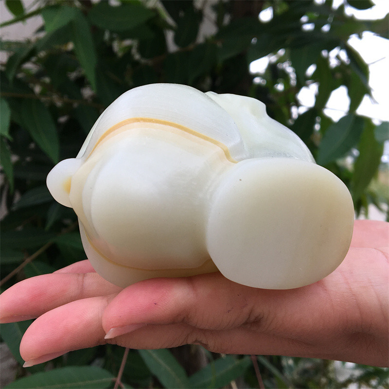 740g Natural Afghan Jade Quartz Hand-carved Avatar Healing 1PC ,k4702/