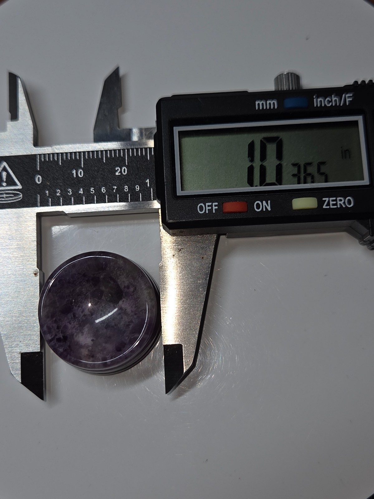 Natural Purple Amethyst Gemstone 27mm wide Sphere Stand