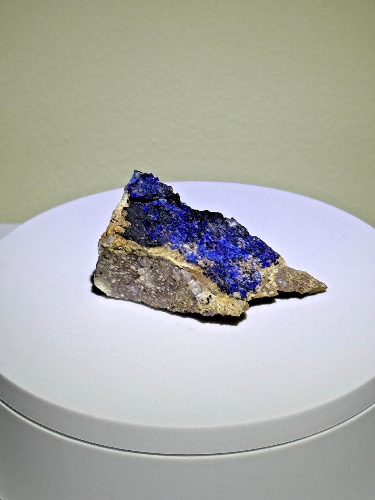 BOLD Azurite on Matrix Mineral Specimen from Ahouli, Morocco