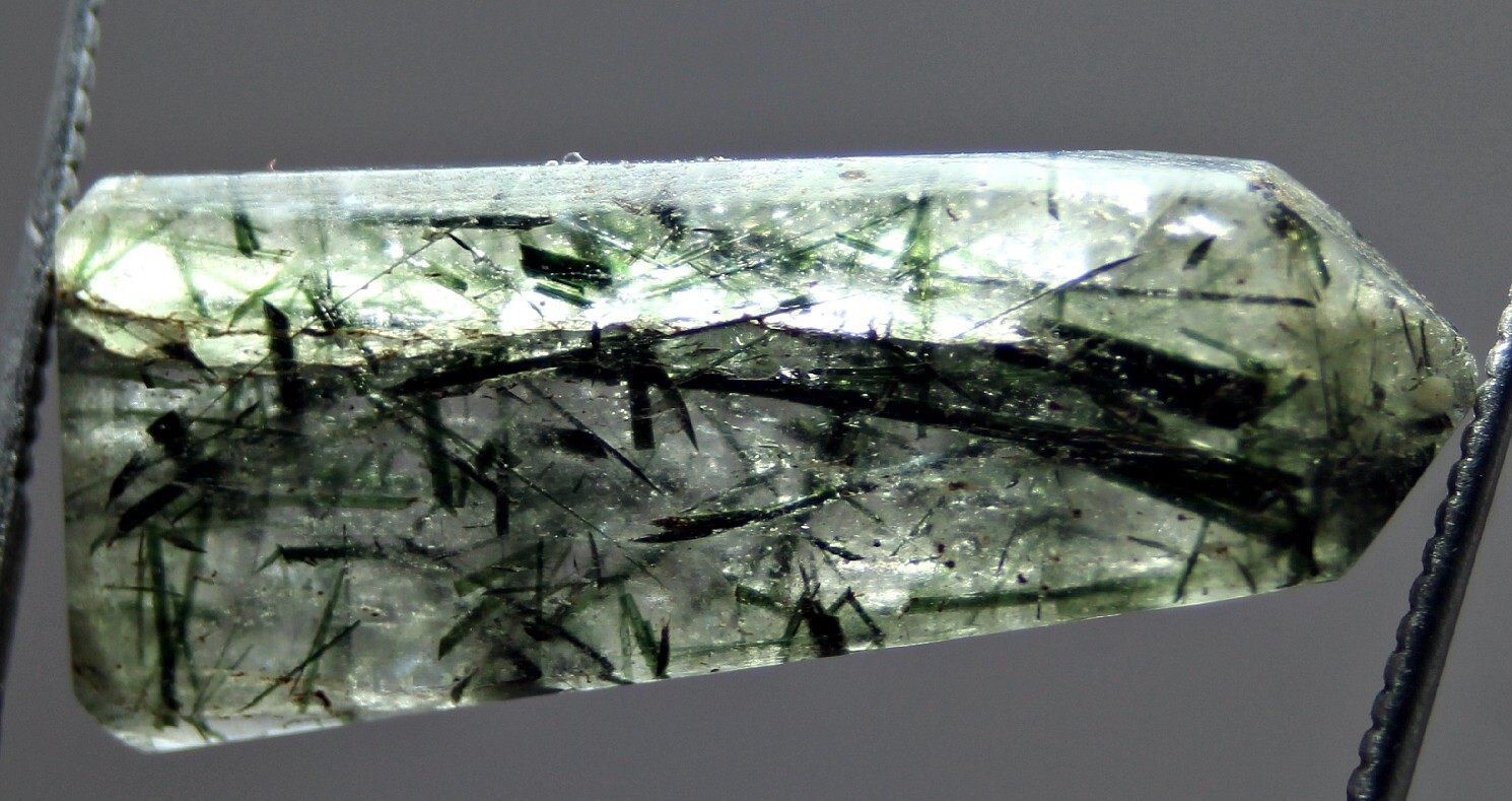 16.0 CT Rare Tourmaline or Rutile in Quartz Facet Grade Crystal Baluchistan