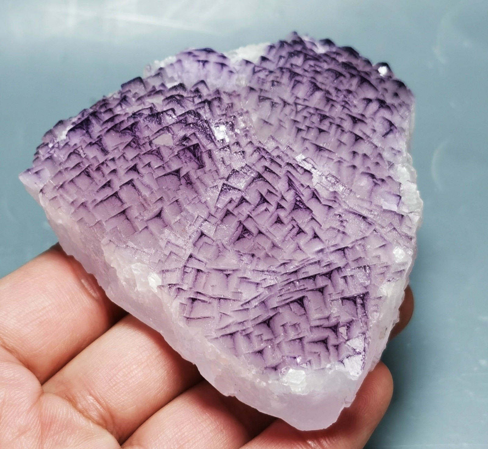 Rare Purple Fluorite Mineral Specimen China
