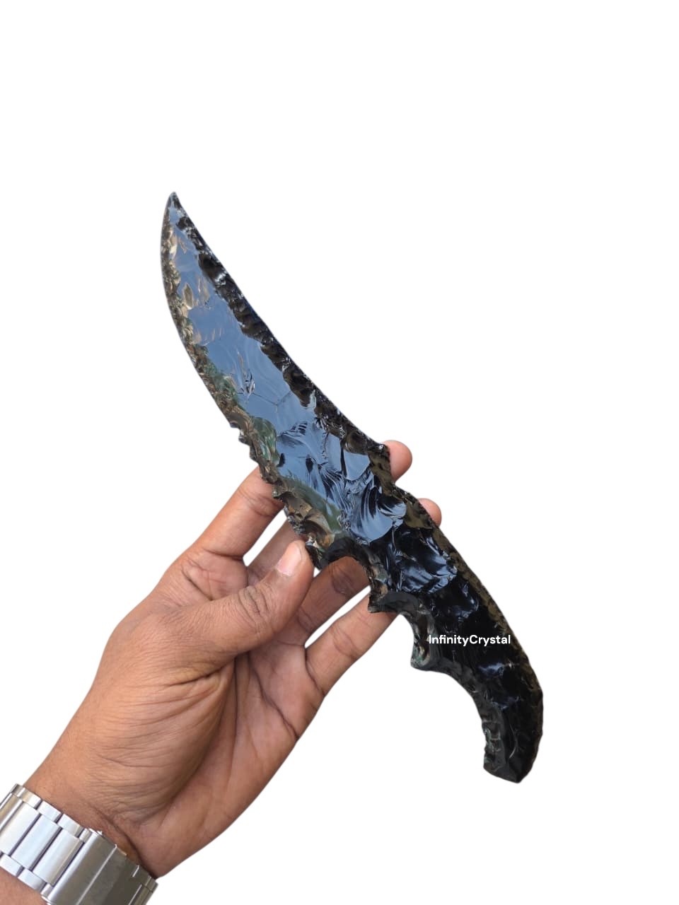 11” Obsidian Ritual Knife Handmade Volcanic Glass Blade Ceremonial Athame Dagger