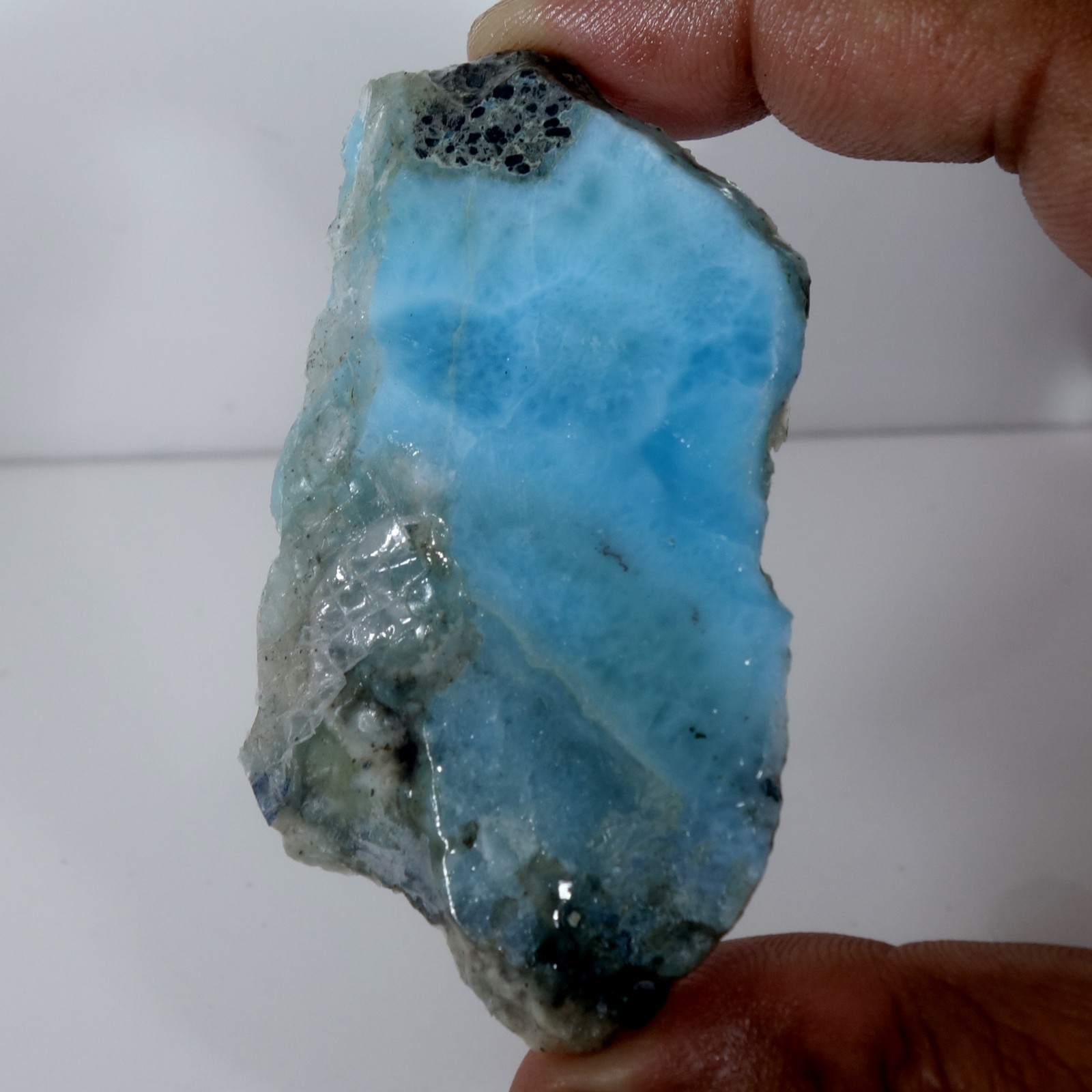 Dominican Republic 152.90 Cts Natural Sky Blue Larimar Raw Rough Healing Crystal