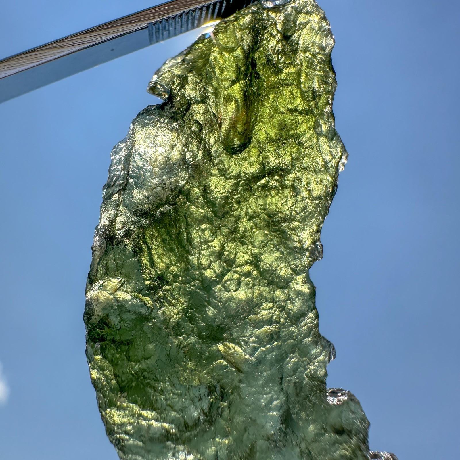 Raw Big Natural Moldavite / Rough Authentic Green Czech Republic Tektite