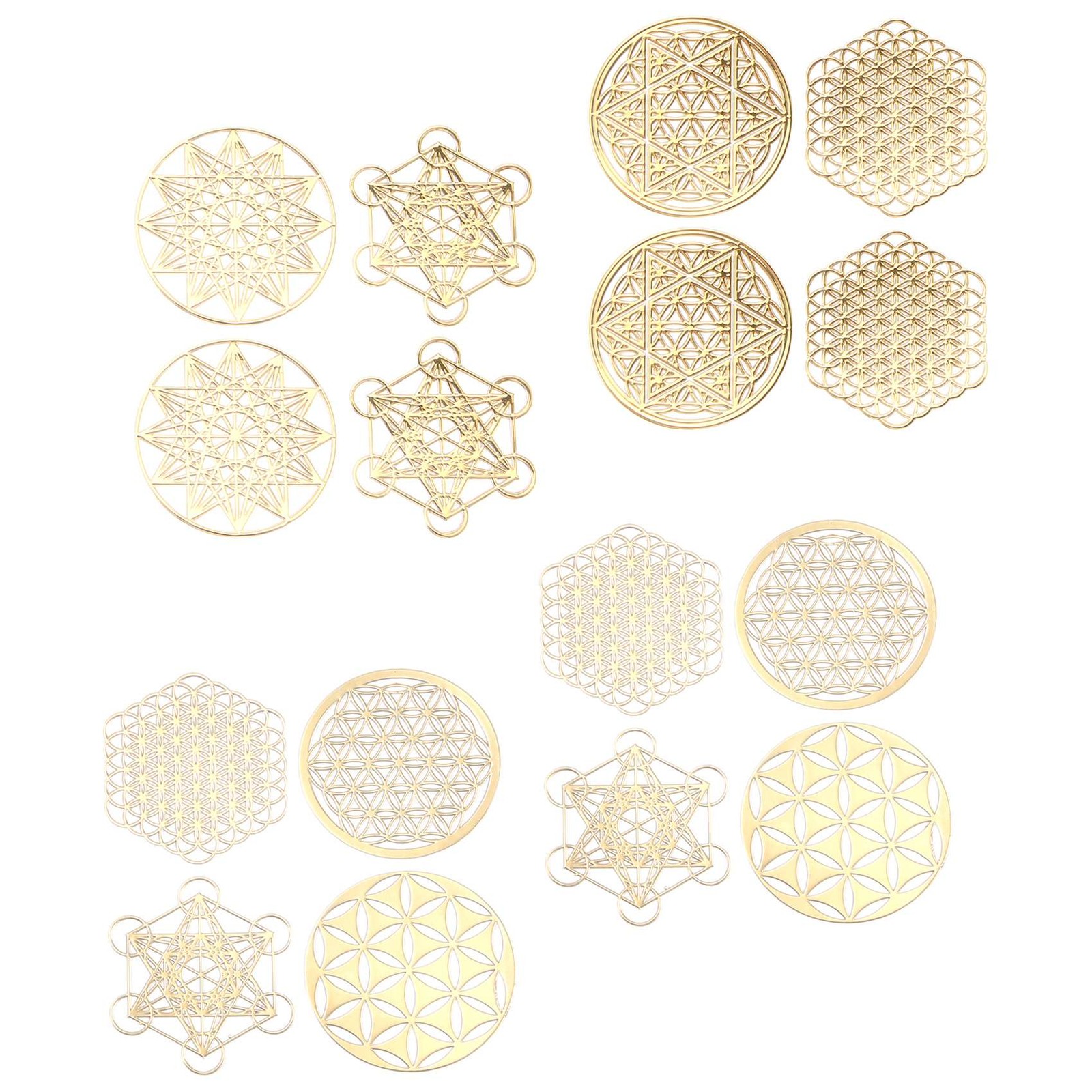 16Pcs/Set Metal Decor Sticker Flower of Children’s Day Gifts 78267