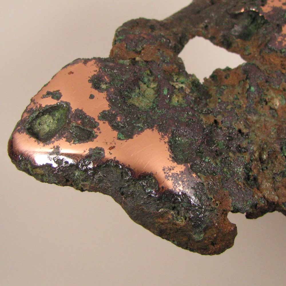 5.1″ Polished Glacial Native FLOAT COPPER Butchite Specimen – Michigan – 1.2 lbs