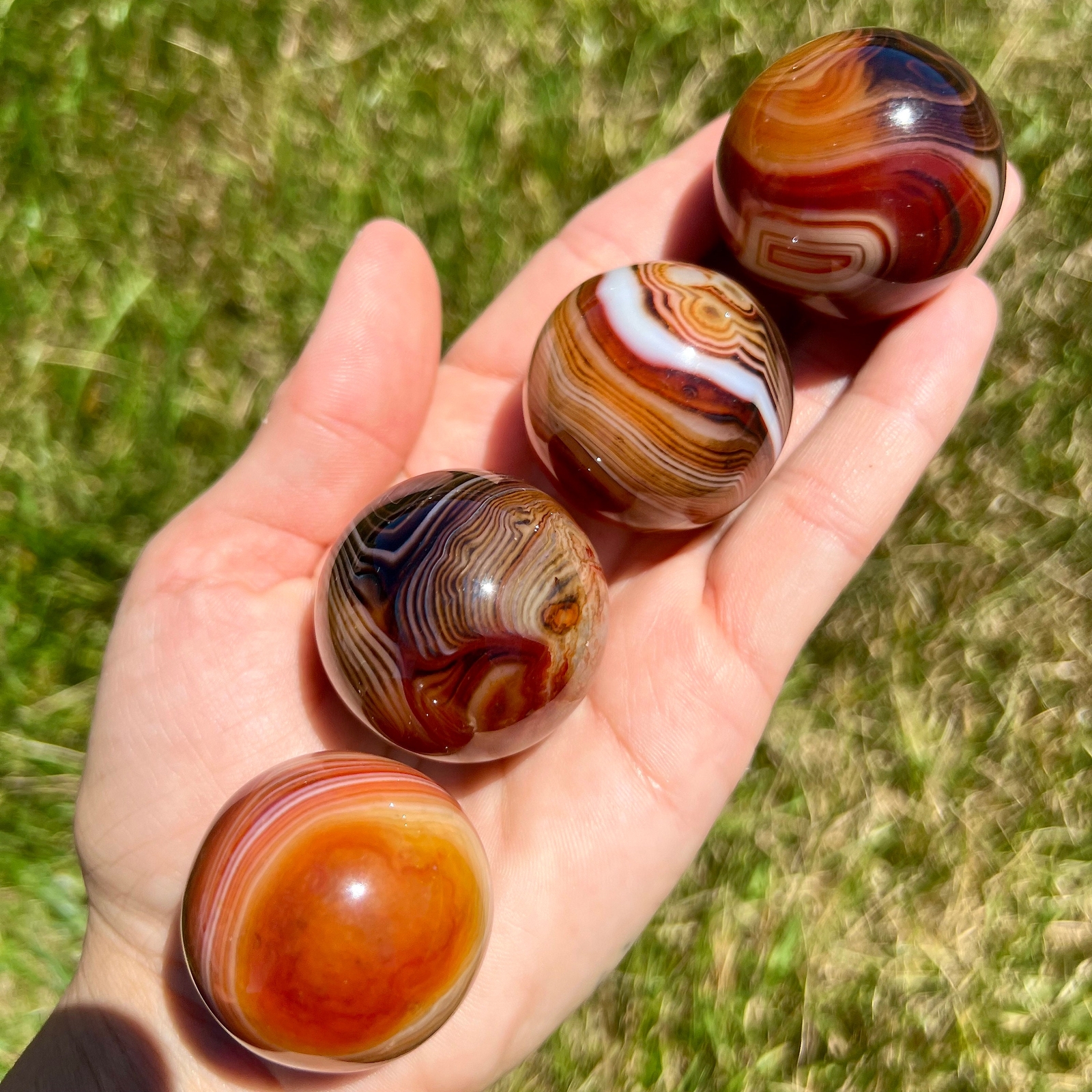Sardonyx Sphere, Natural Sardonyx from Sri Lanka