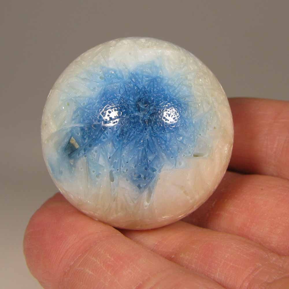 38mm Blue Ice GLACIERITE Sphere Ball w/ Stand – Indonesia