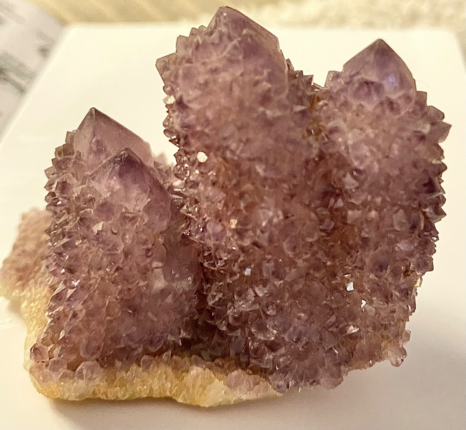 Spirit Quartz Fairy Cactus Quartz Amethyst Cluster South Africa 3.49 oz