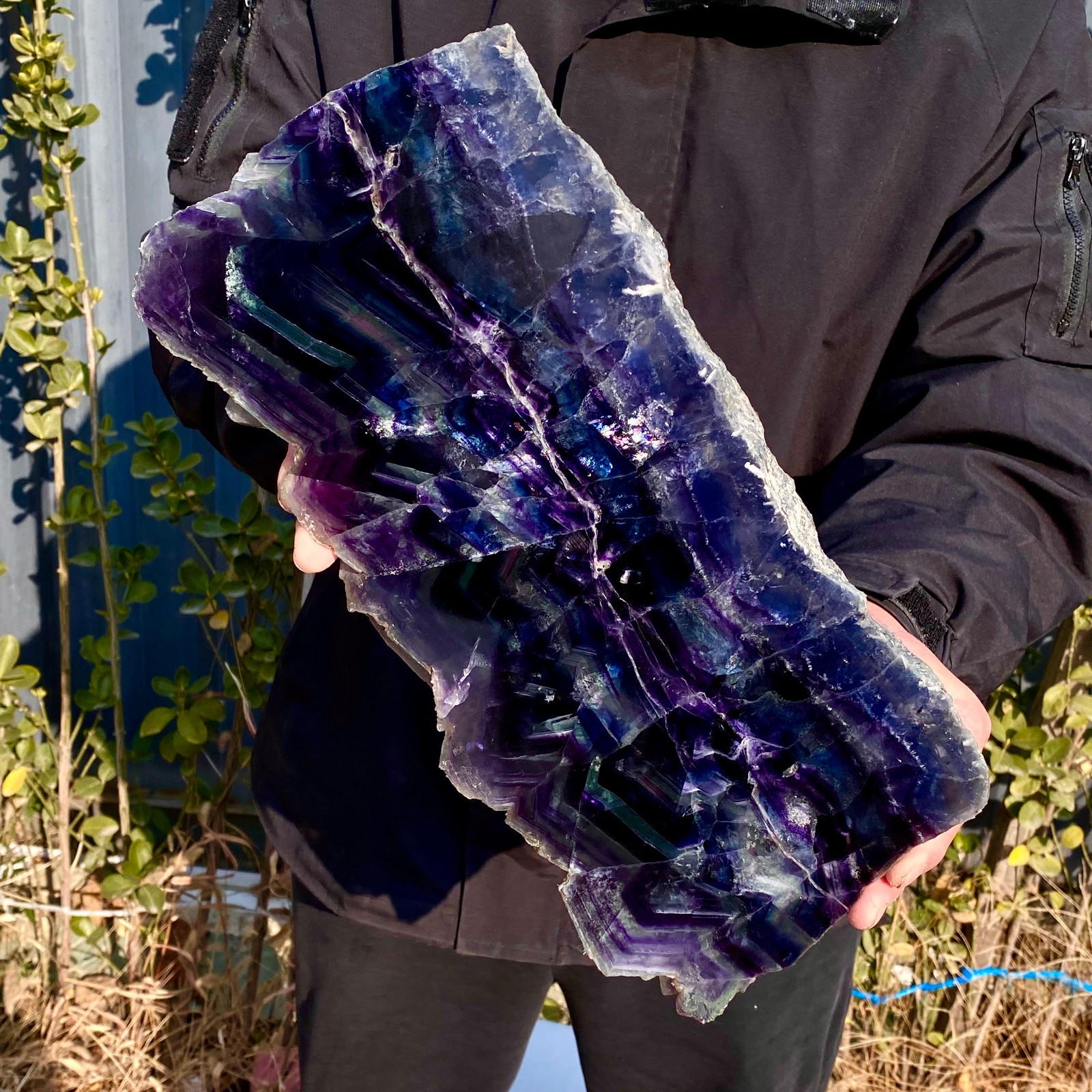 8.6LB Natural and colorful fluorite tablets for crystal therapy and meditation