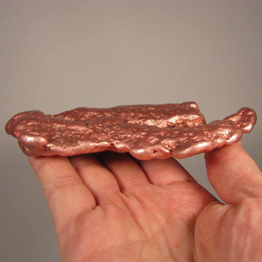 5.3″ NATIVE COPPER NUGGET – Keweenaw Peninsula, Michigan – 1.2 lbs.