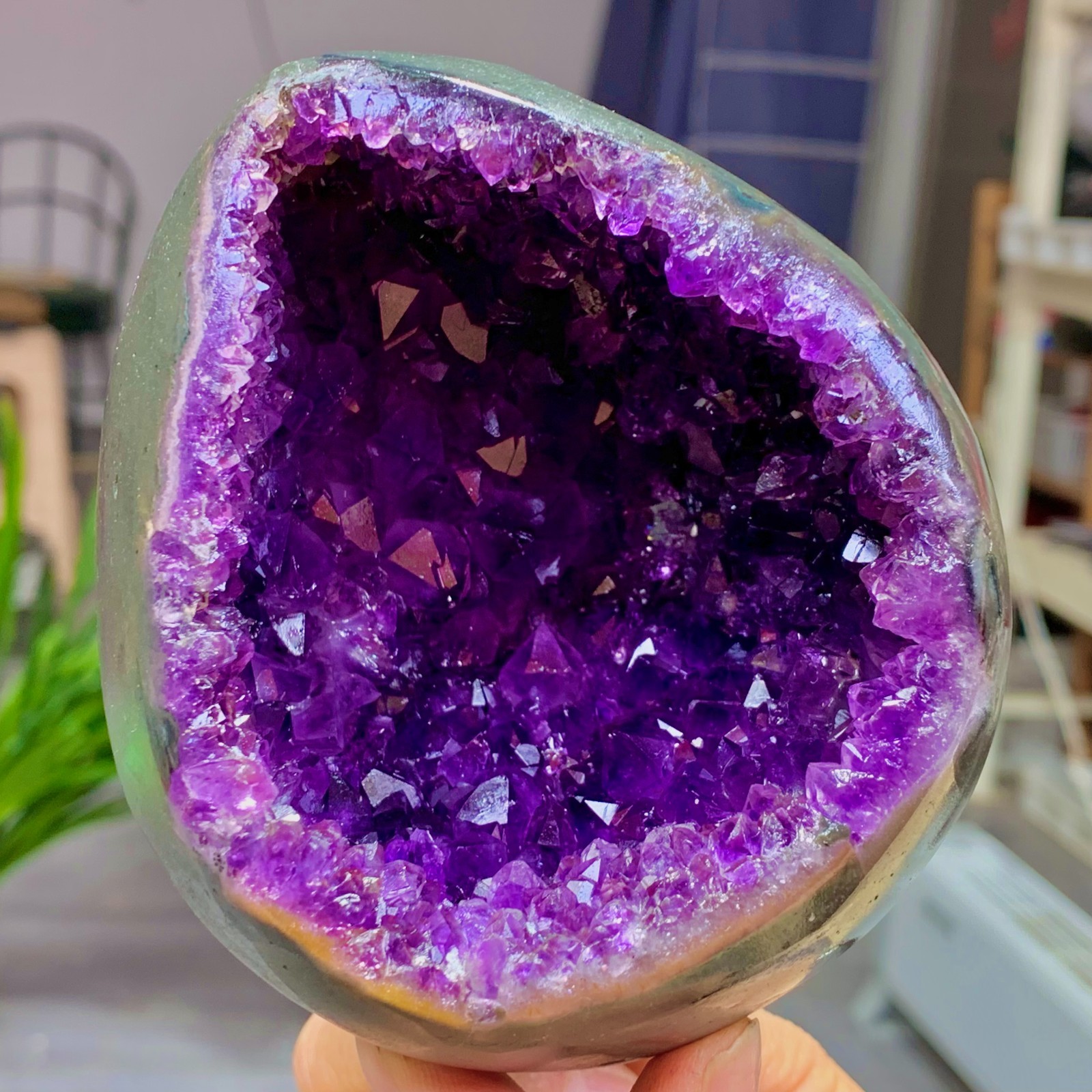 1.8LB Healing of natural amethyst crystal cave quartz cluster specimens