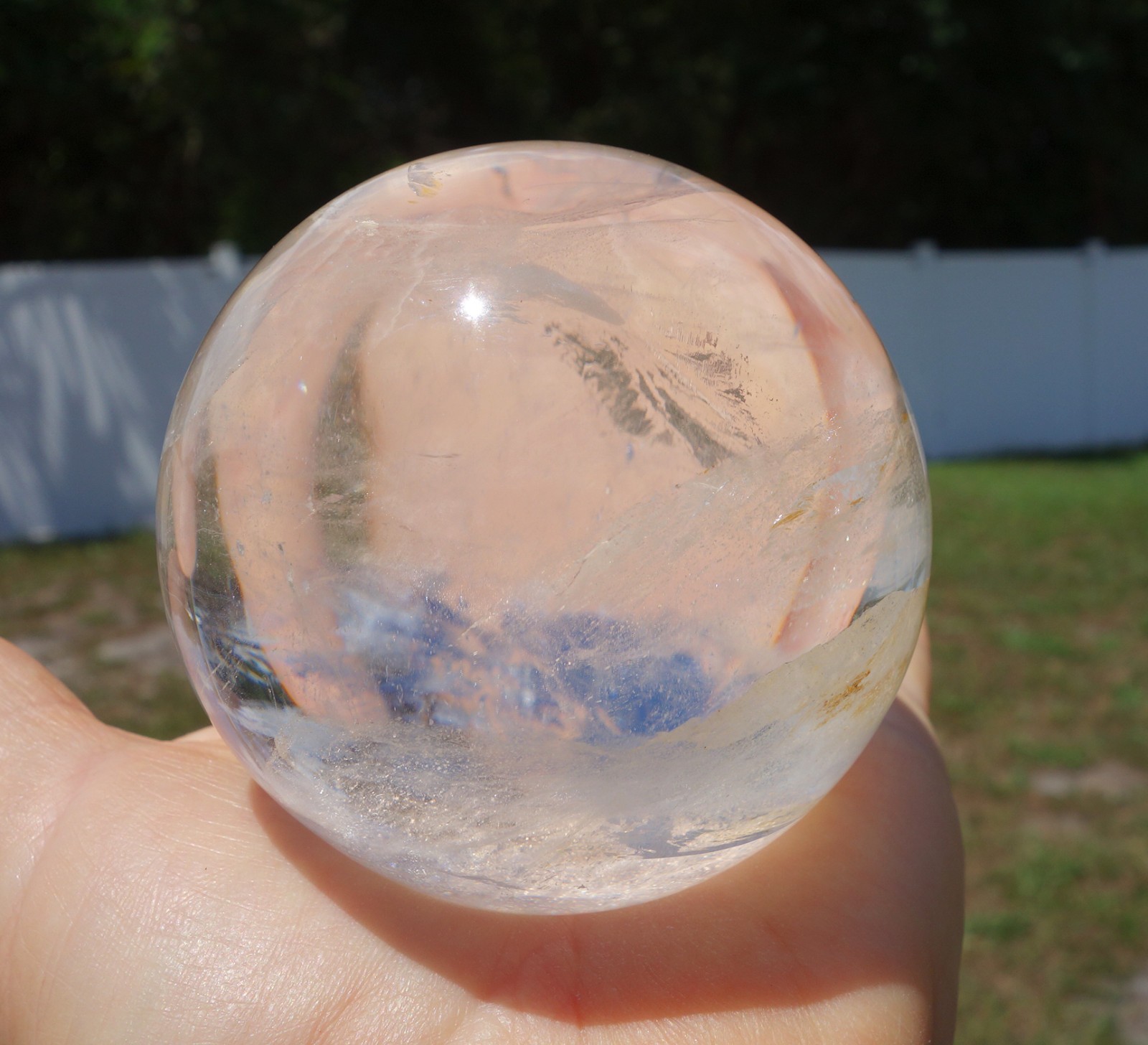 Gorgeous CLEAR QUARTZ Crystal Sphere Ball from Brazil For Sale Over 1 Pound S126