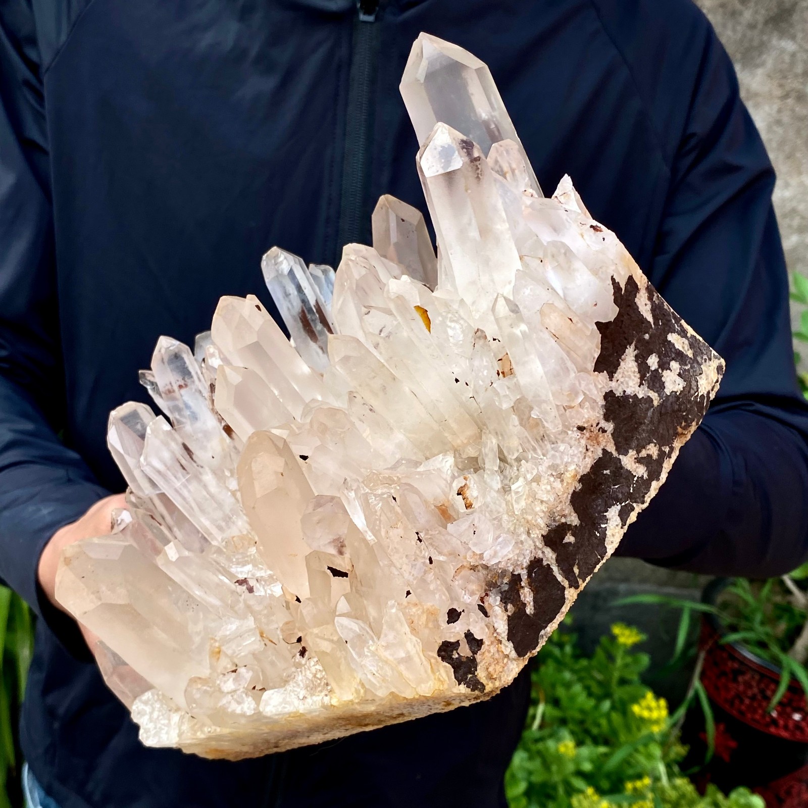 10.25LB Large Natural White Clear Quartz Crystal Cluster Rough Healing Specimen
