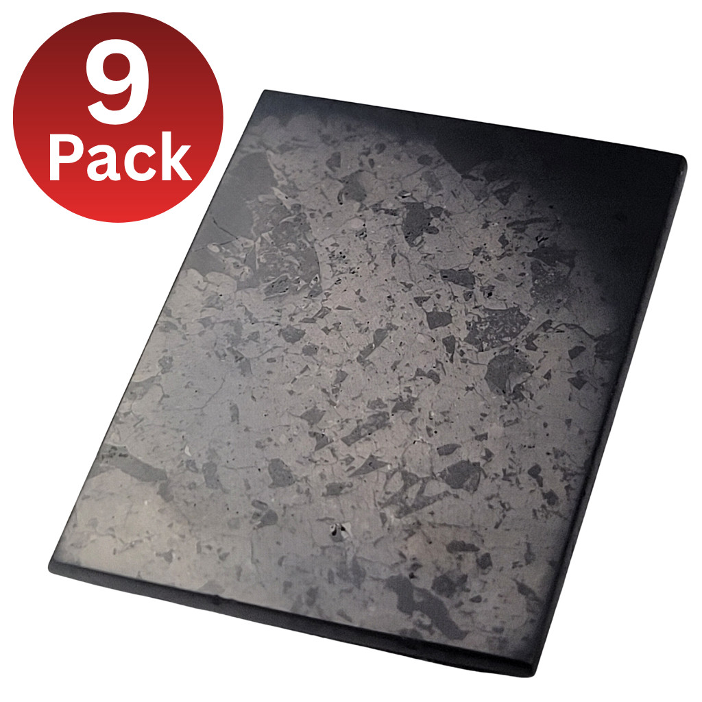Shungite Stone EMF Protection Phone Sticker 30×40 mm Polished Style_A / 9 pk