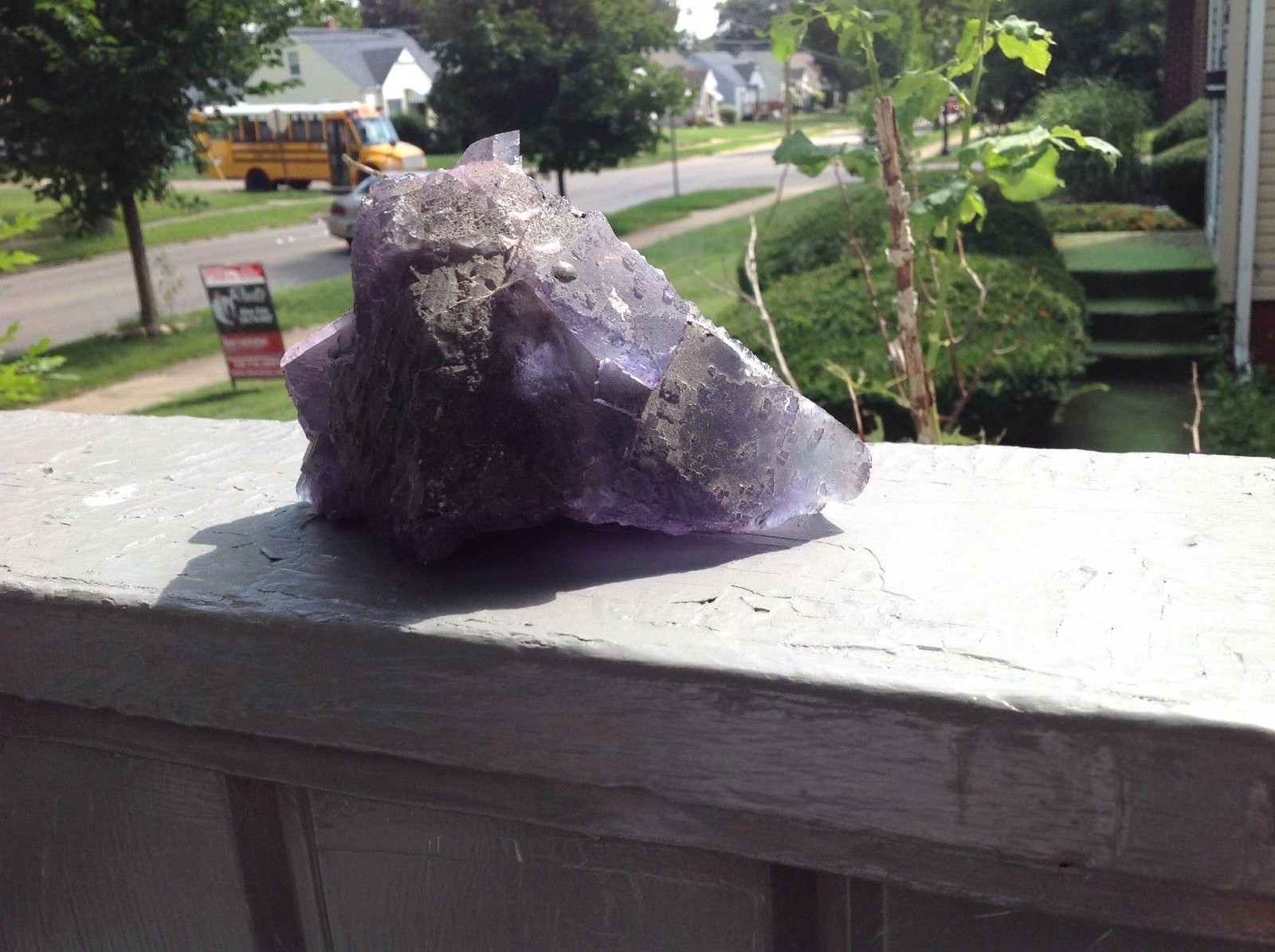RARE! 4 lb. 9 oz. Blue/Purple Fluorite w/Calcopyrite from Cave in Rock Mine