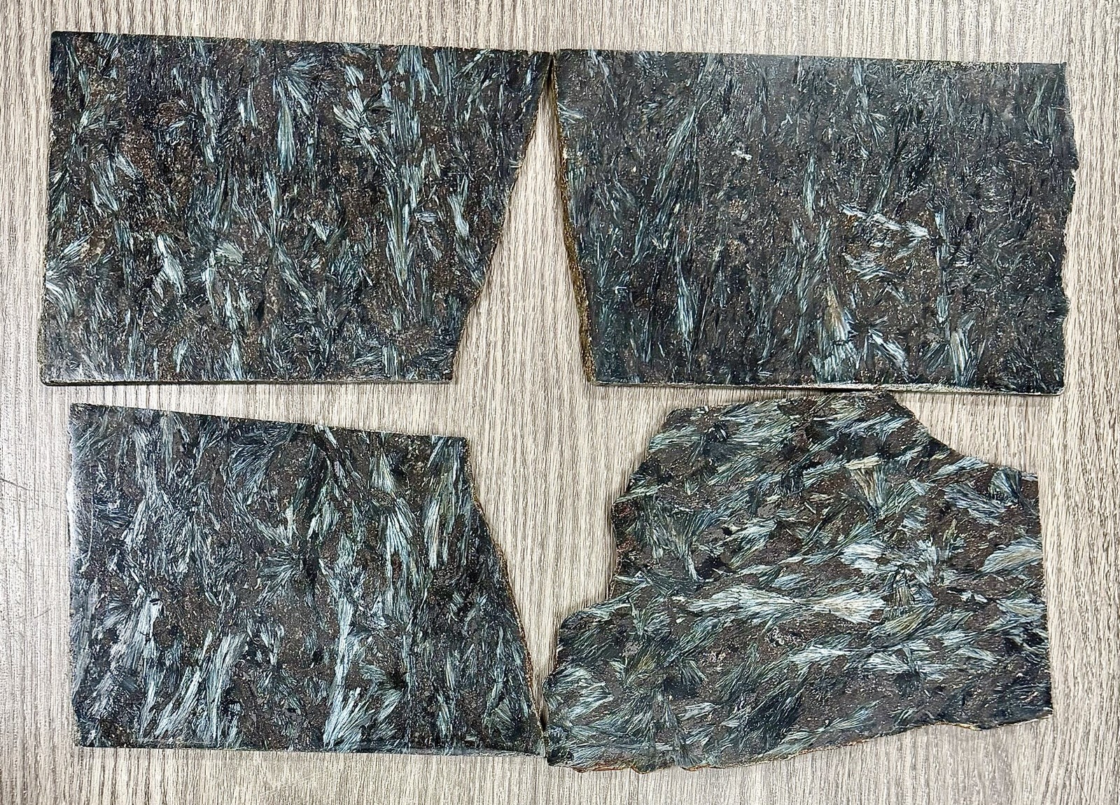 Wholesale Lot 6 Lbs Natural Astrophyllite/ Arfvedsonite Polished Slab Crystal