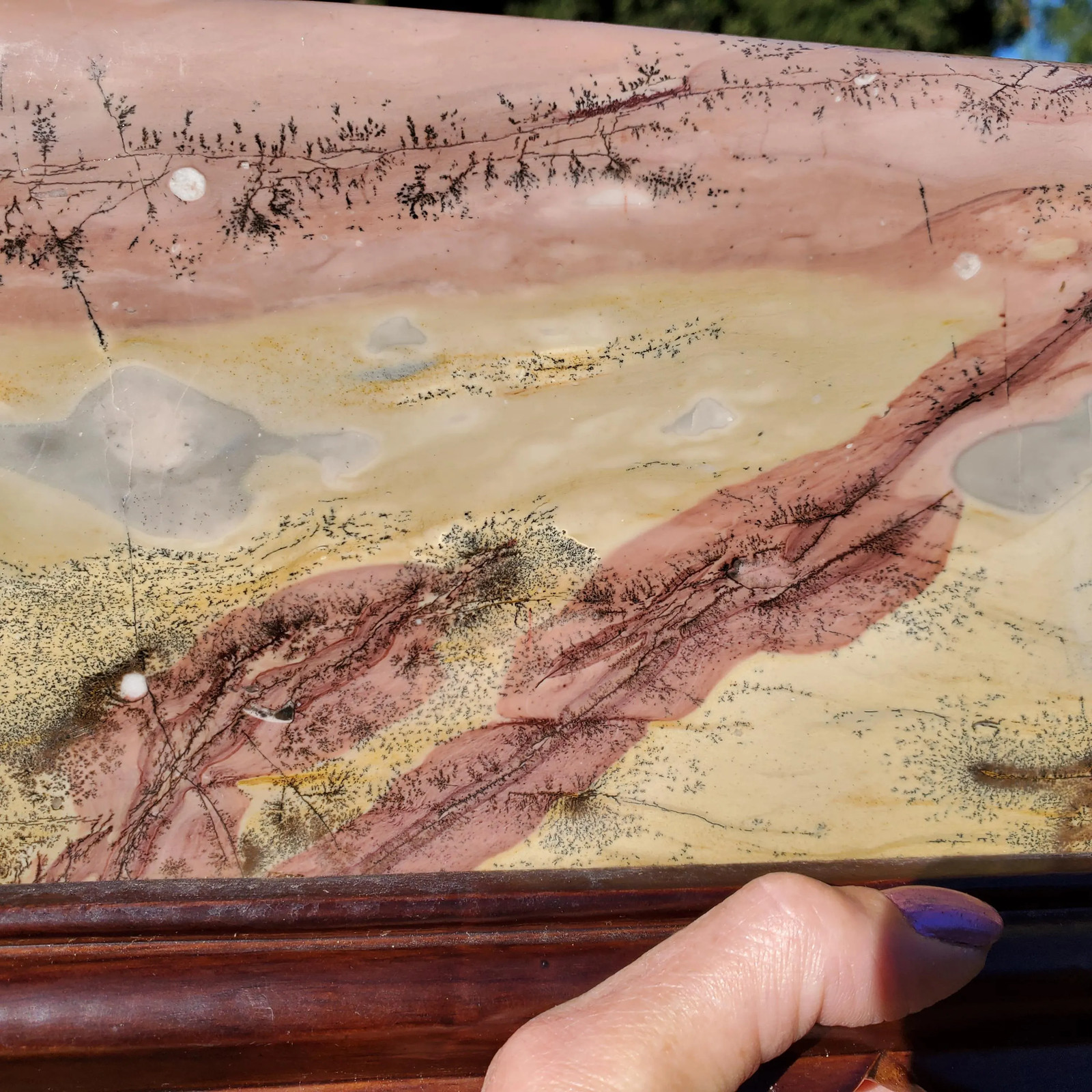 XL Picture Jasper Dendritic Pastel Display Crystal Statement Slab 2700 grams