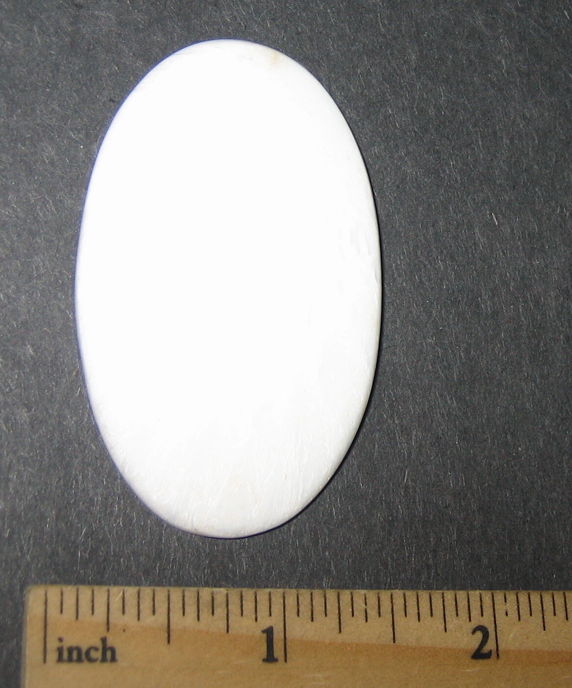 58x36mm POLISHED NATURAL SCOLECITE CRYSTAL STONE OVAL CABOCHON INDIA ~ 15.2g *2