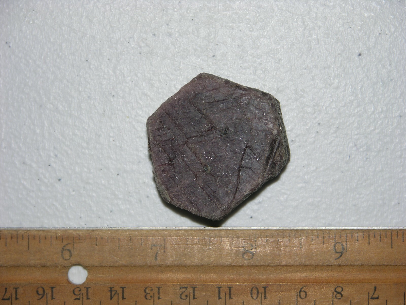 Ruby Recorder crystal all natural Madagascar 1 1/4 x 1 1/2 inch D4