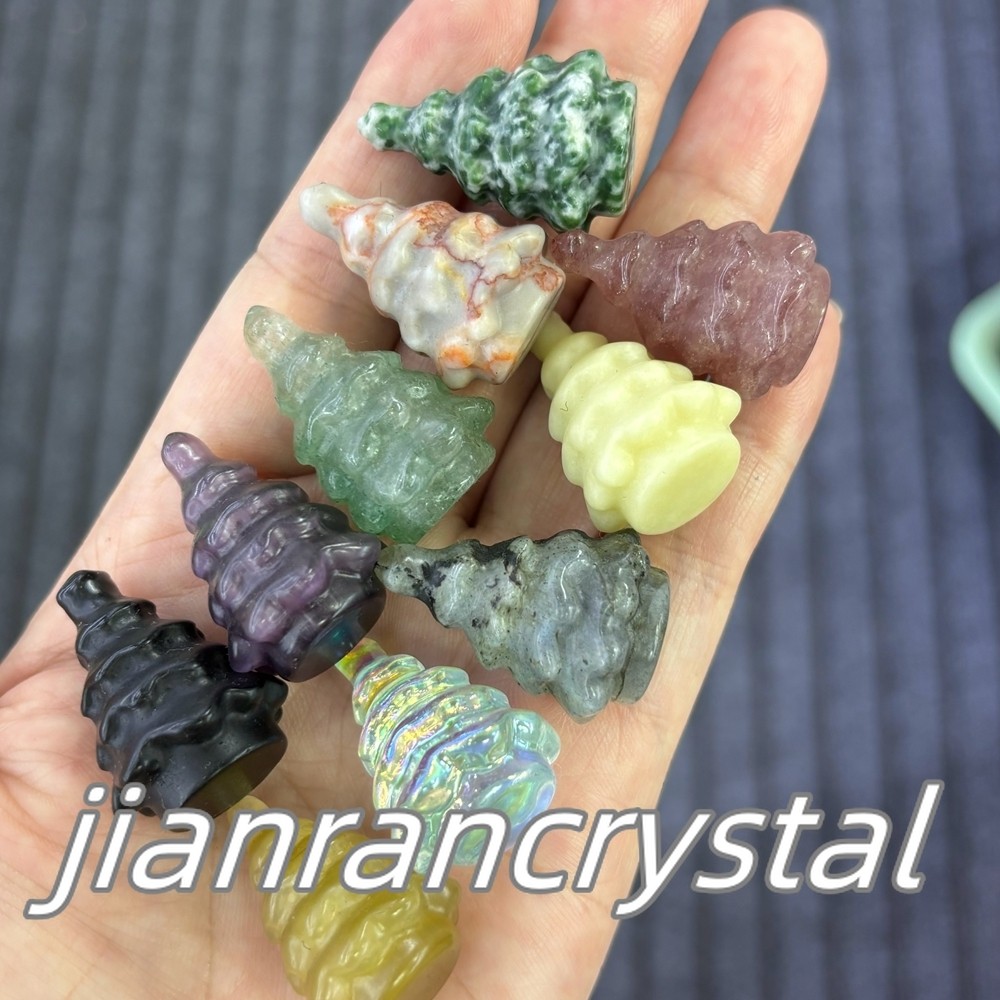 50pcs MIX Natural Quartz Crystal Christmas Tree Skulls Carved Skull Wholesale