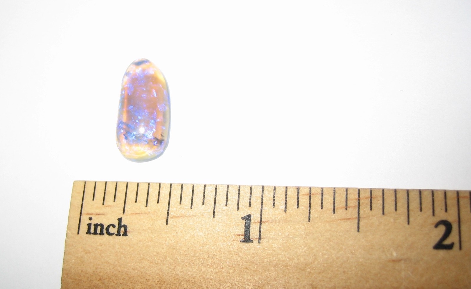15mm x 7mm POLISHED LIGHTNING RIDGE OPAL CRYSTAL CABOCHON FULL COLOR BLUE 4ct *1