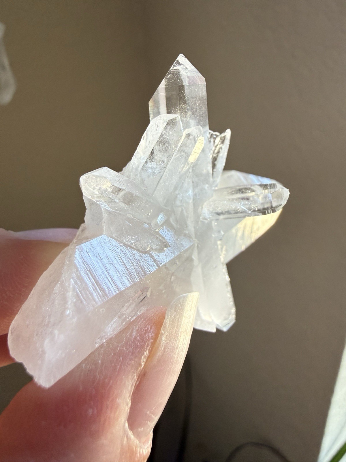 High Quality Diamantina Lemurian Quartz Cluster With DT Point Crystal Brazil