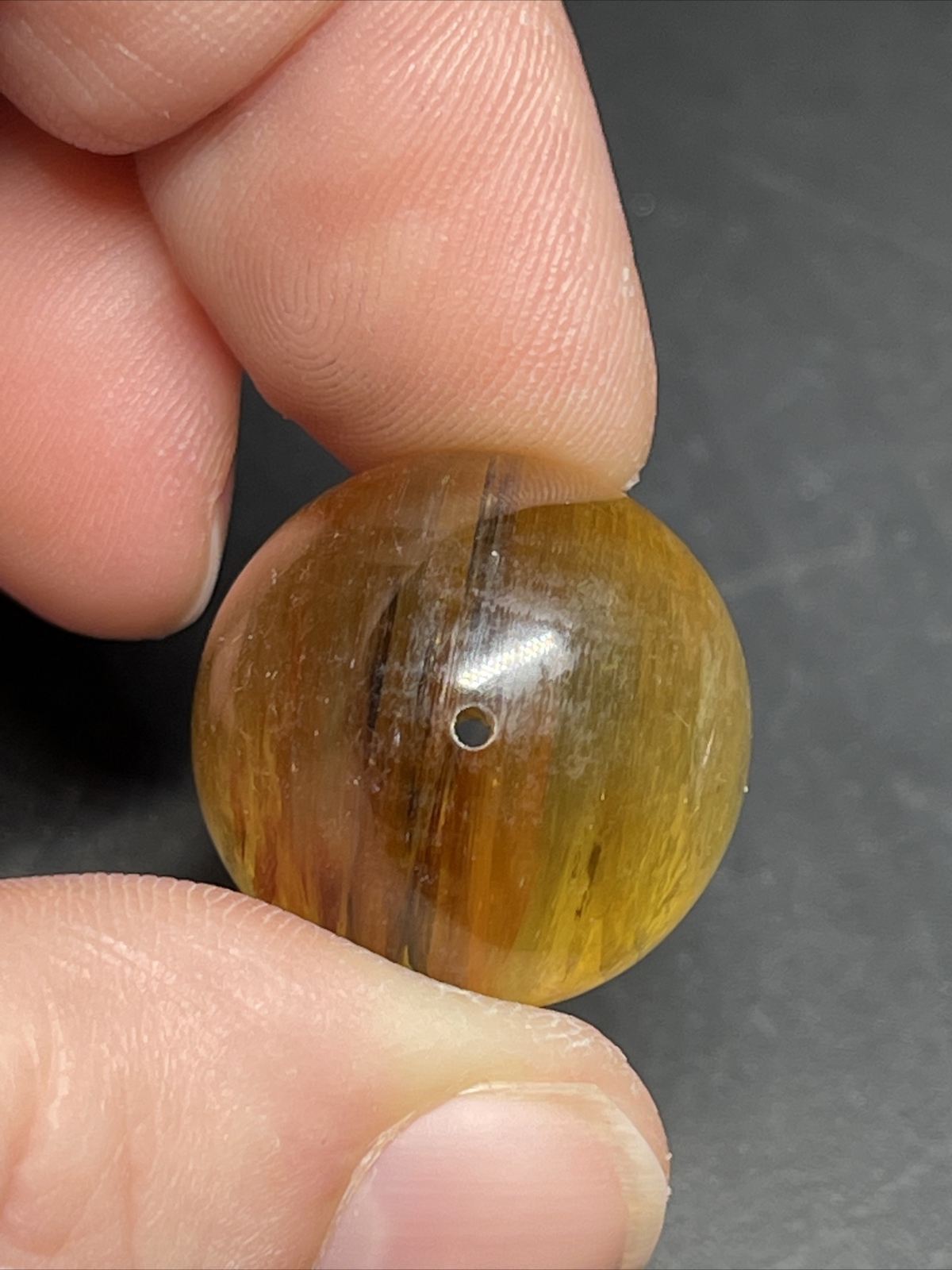 Yellow Mica Mini Sphere Ball Orb Marble Crystal 20.2mm