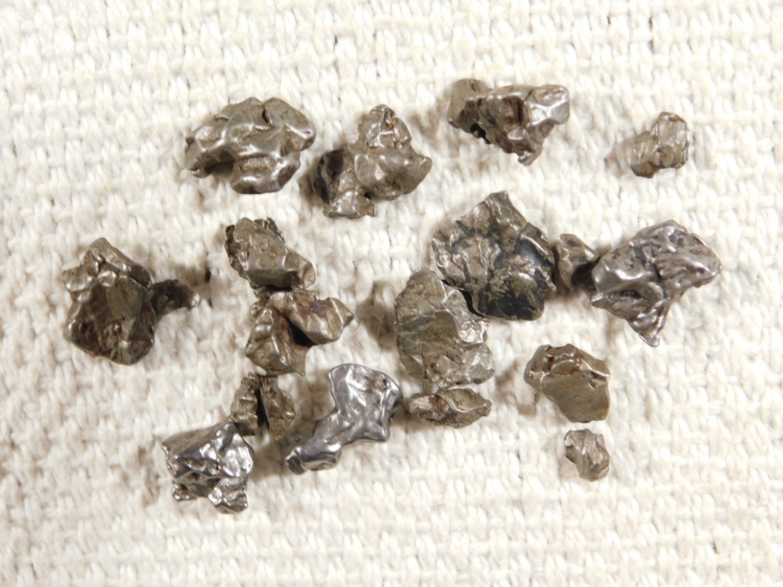 Big Lot of Little Campo Del Cielo METEORITES 100% Authentic Argentina 20.0gr